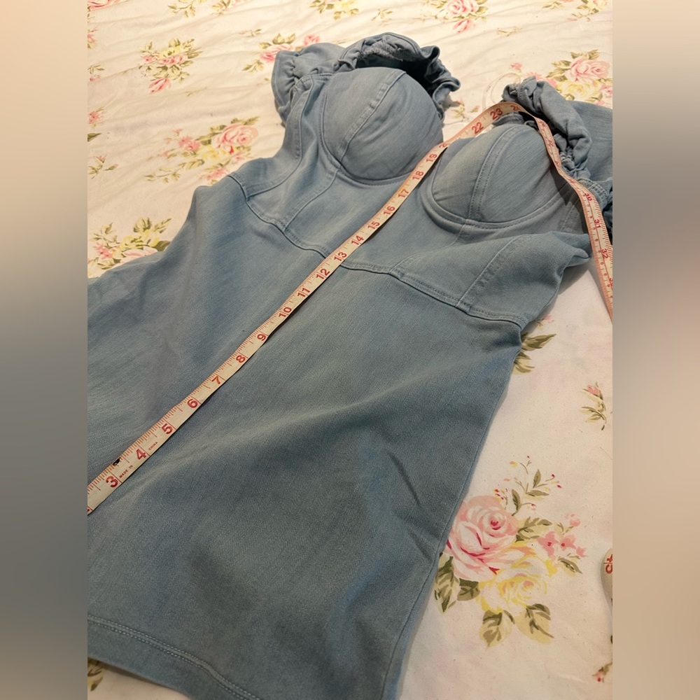 Dare to be Light Denim Romper by Nanamacs Boutique Medium NWT - Picture 6 of 7